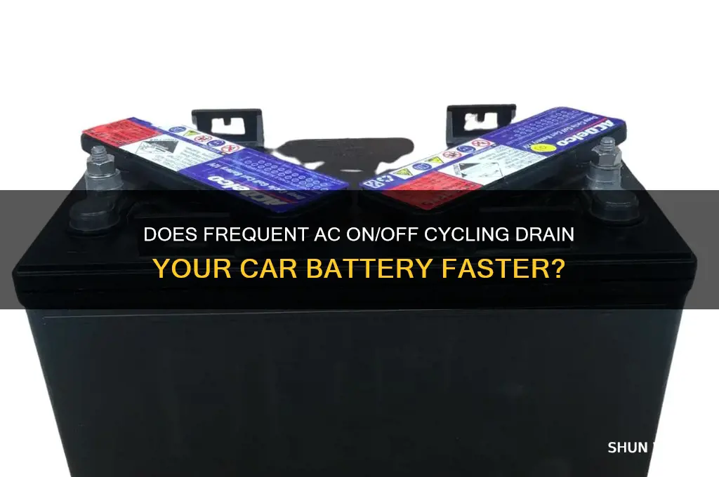 does trunin on and off ac waste battery