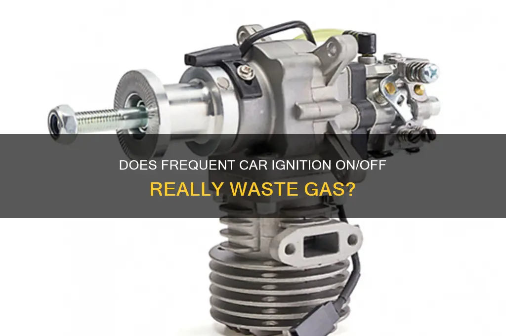does turning your car on and off waste gas
