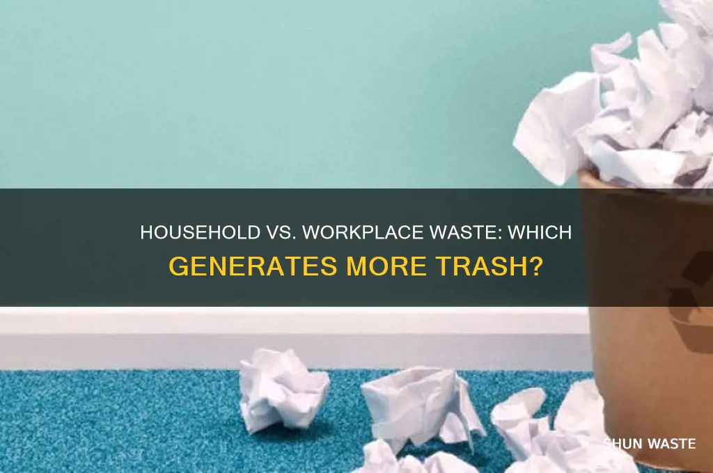 does waste come the most from houses or work