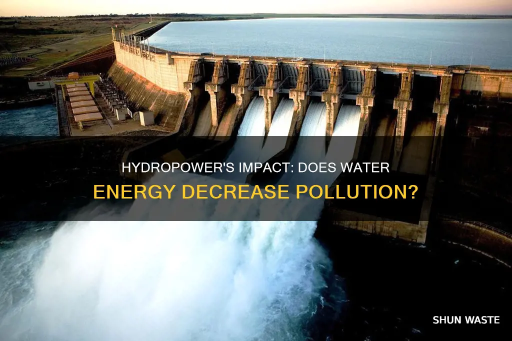 does water energy decrease pollution