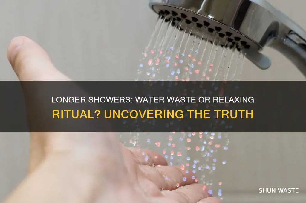 does water get waster when taking longer showers