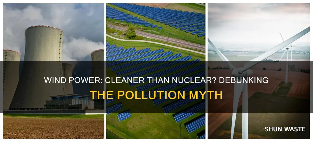 does wind power cause more pollution then nuclear