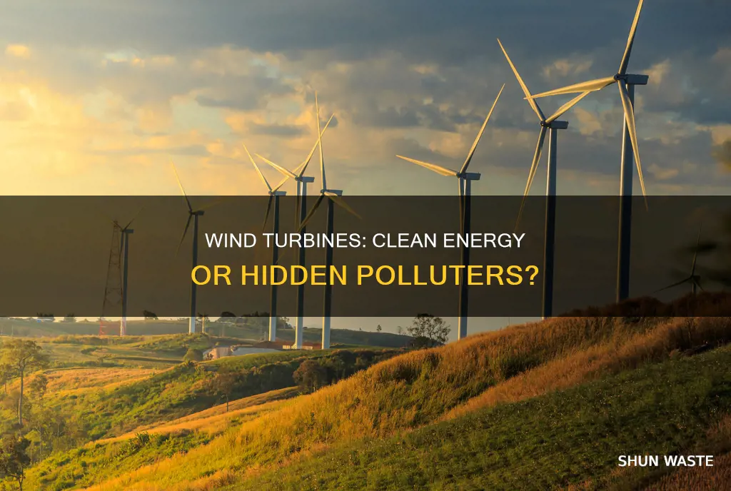 does wind turbines cause pollution