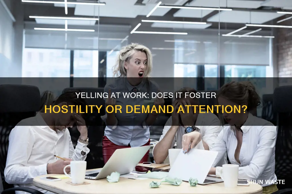 does yelling create a hostile work environment