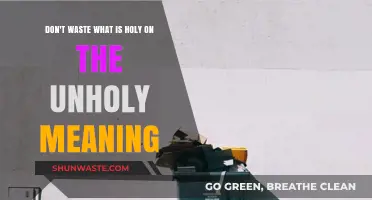 Don't Waste What Is Holy on the Unholy Meaning