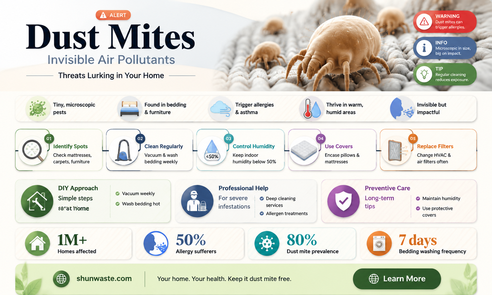 are dust mites air pollutants