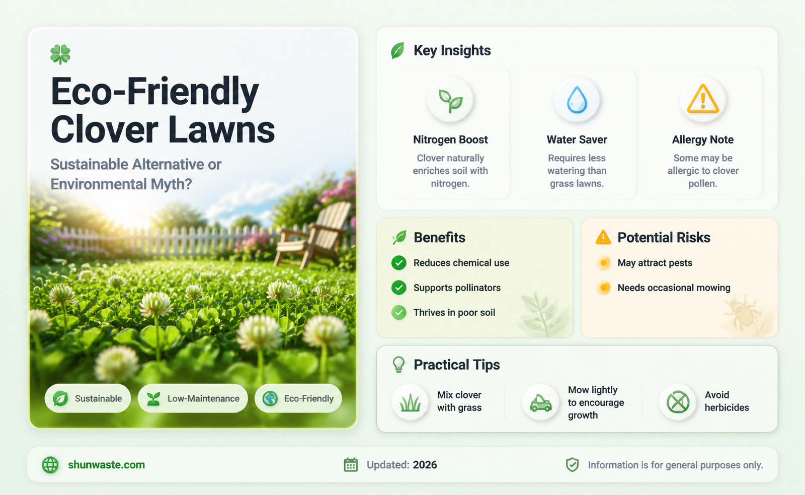 are clover lawns good for the environment