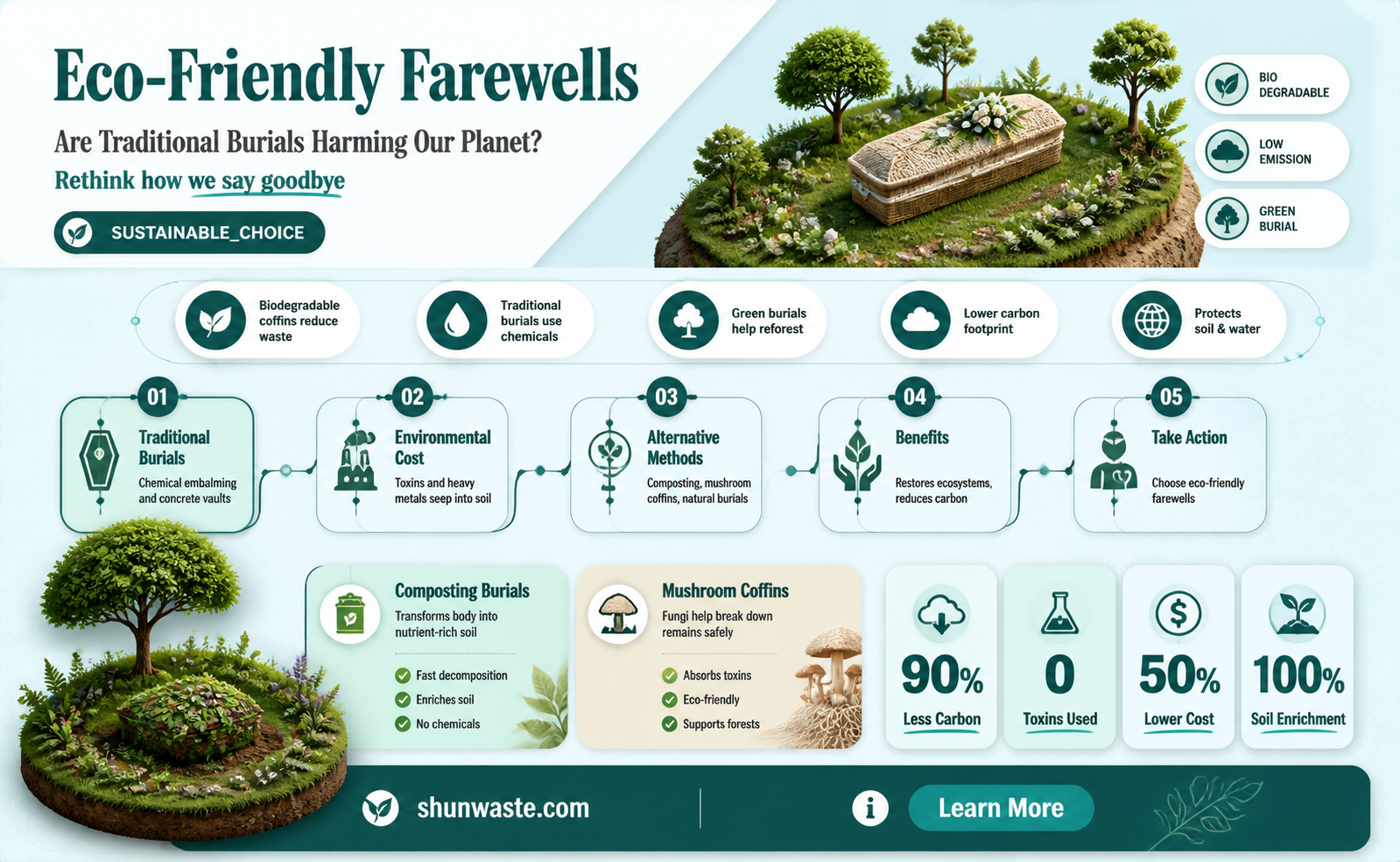 are burials bad for the environment