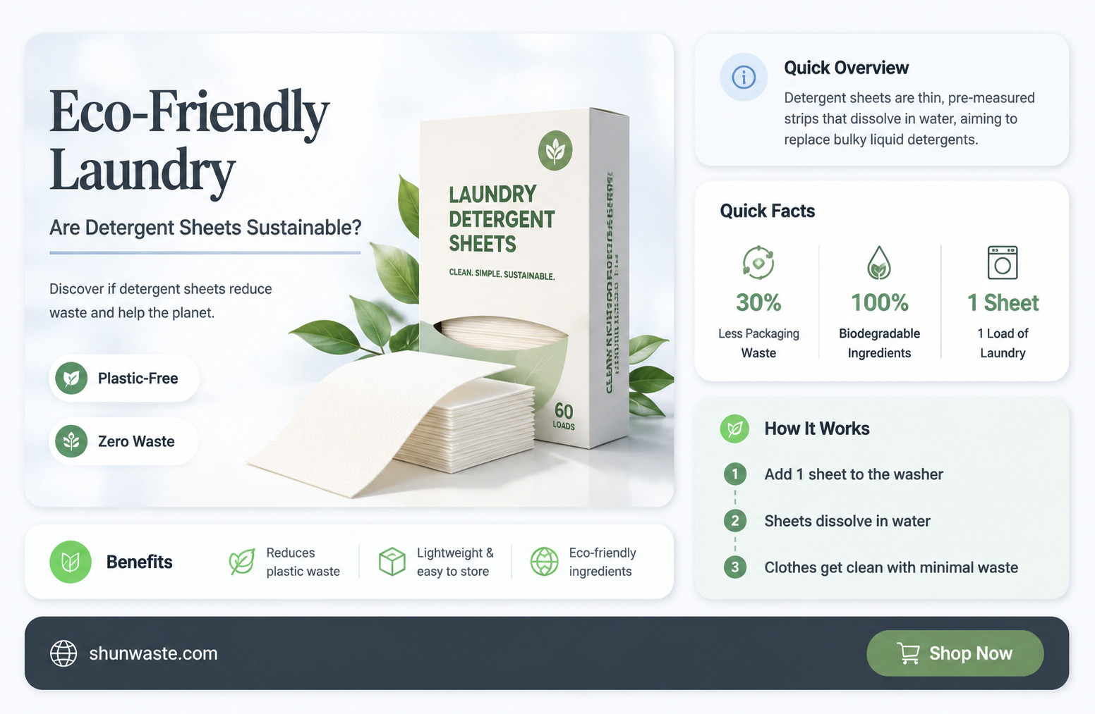 are laundry detergent sheets good for the environment