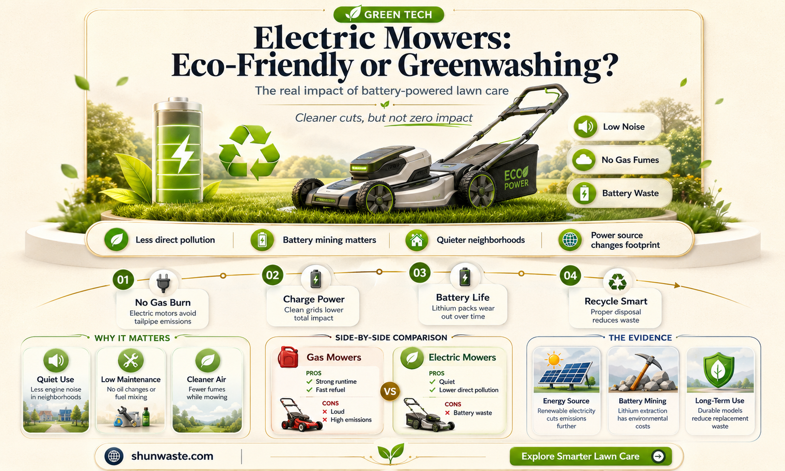 are electric mowers good for the environment