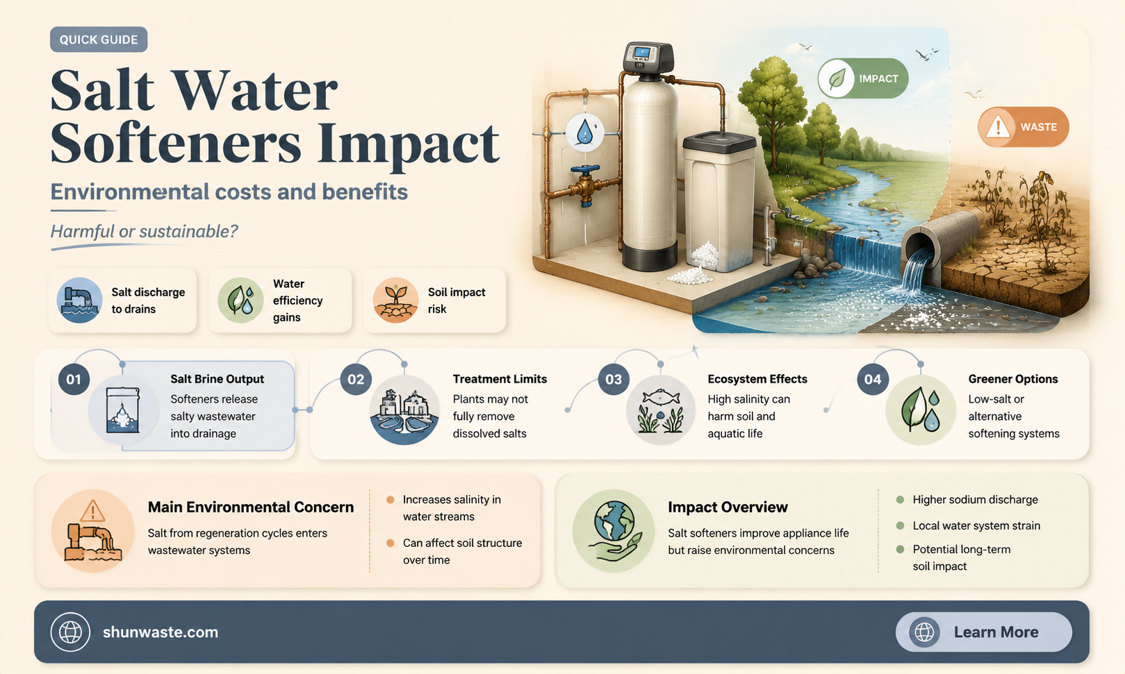 are salt water softeners bad for the environment