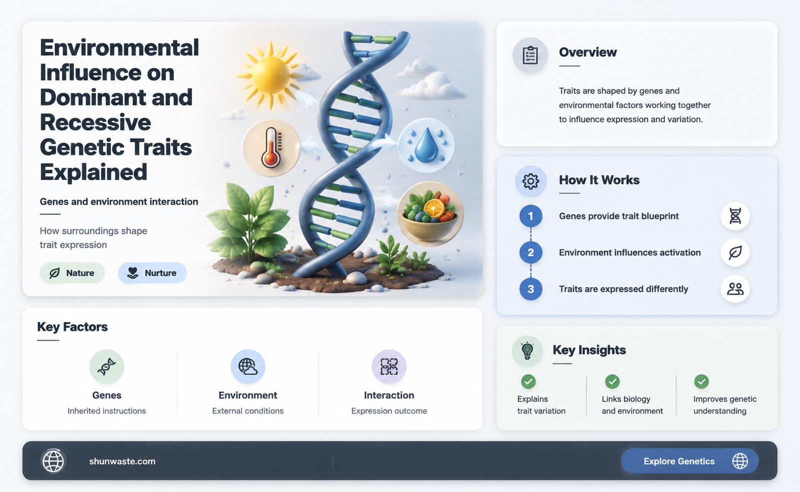 are recessive and dominant traits affected by the environment