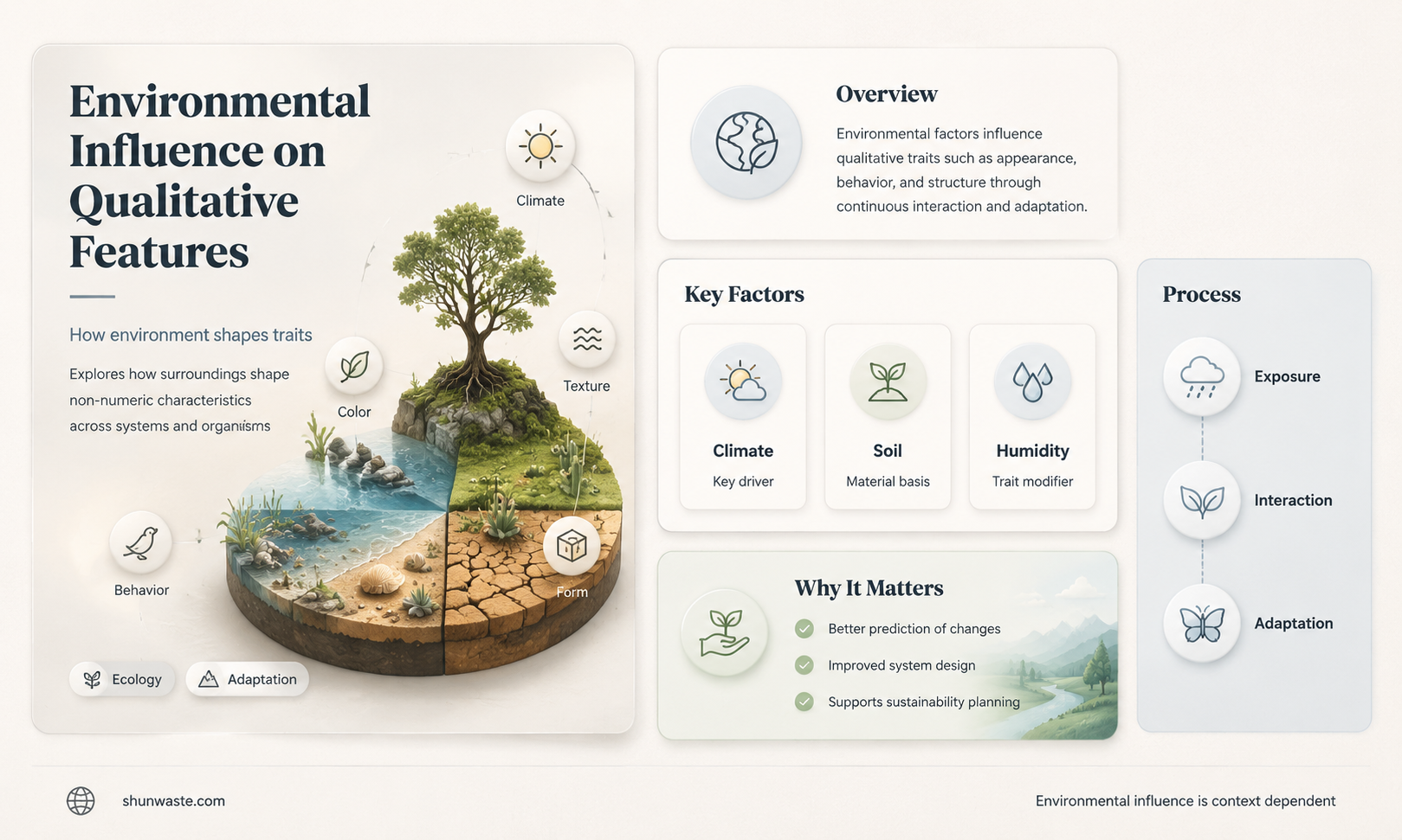 are qualatative features affected by the environment