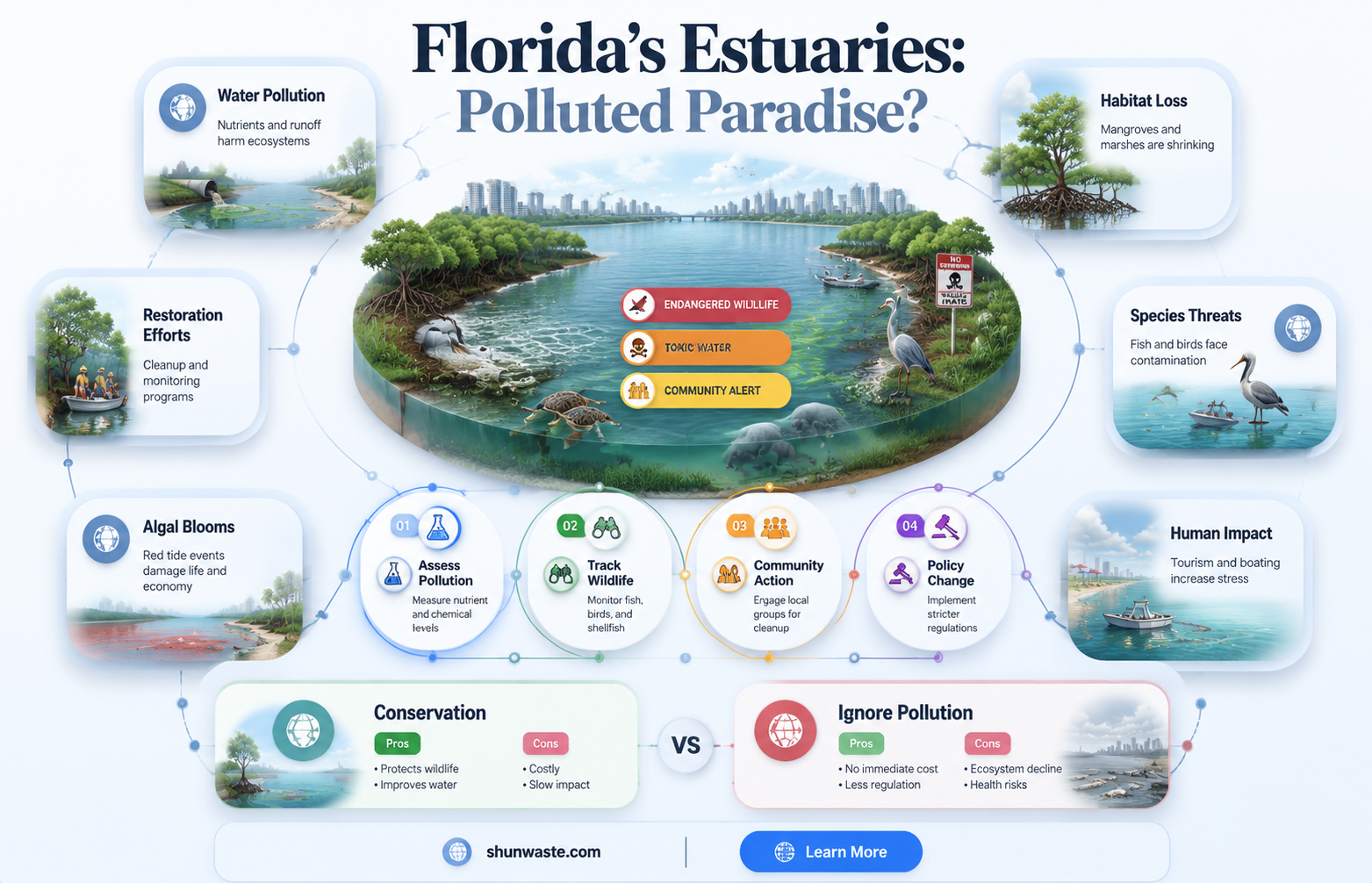 are polluted estuaries common in florida