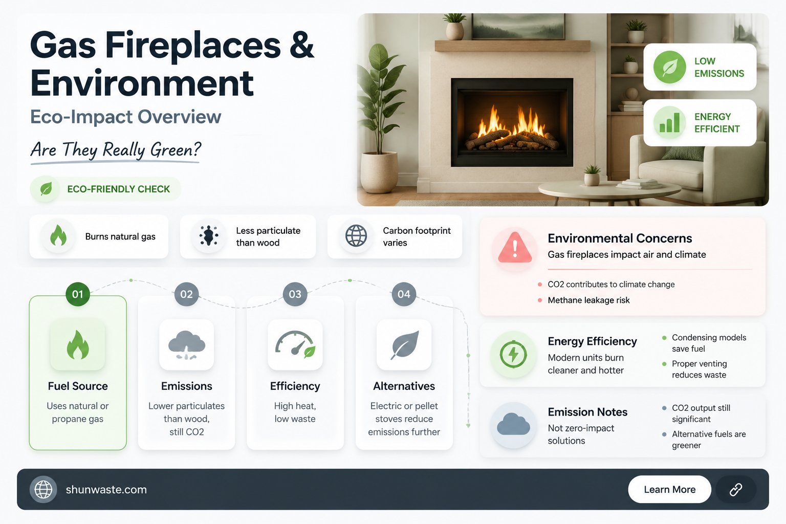 are gas fireplaces bad for the environment
