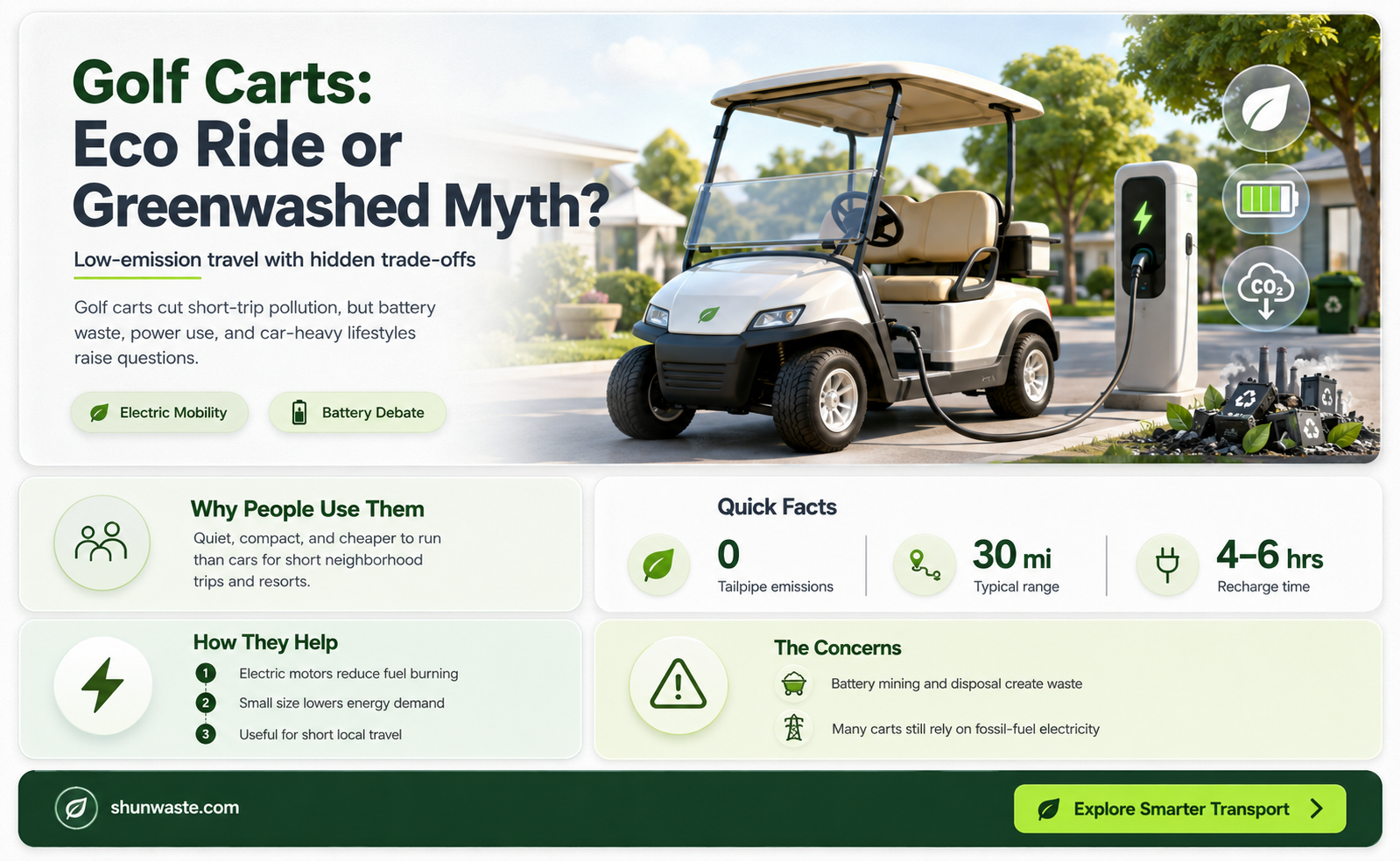 are golf carts really good for the environment