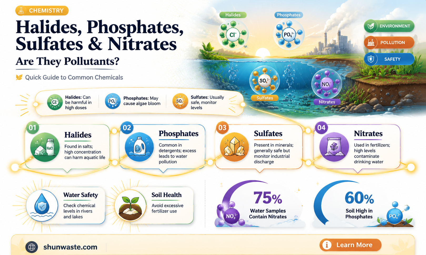 are halides phosphates sulfates and nitrates pollutants
