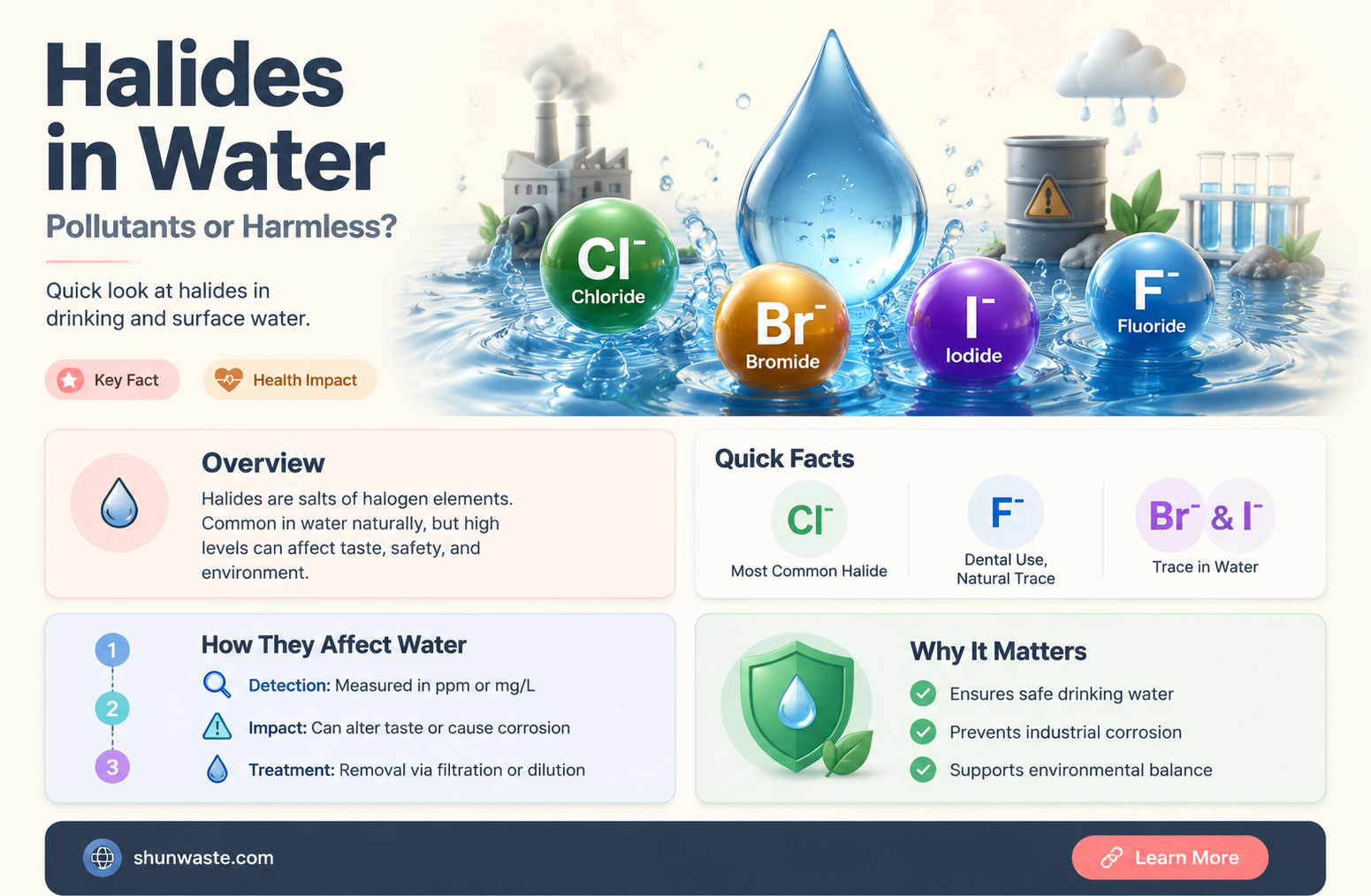 are halides water pollutants