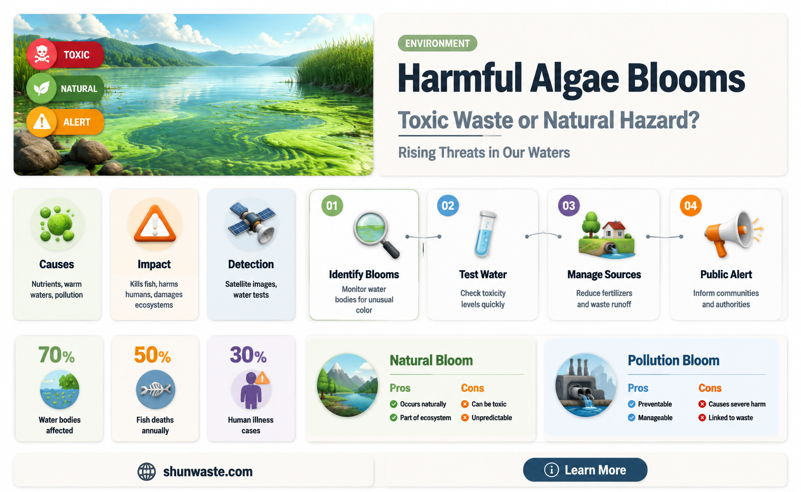 are harmful algae blooms considered toxic waste
