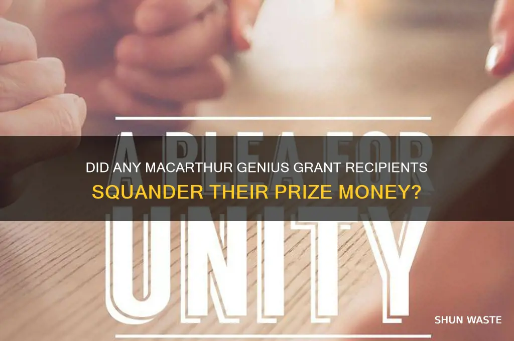 has anyone ever wasted mcarthur genius grant money