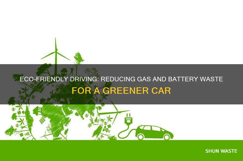 have car running waste gas and batteries