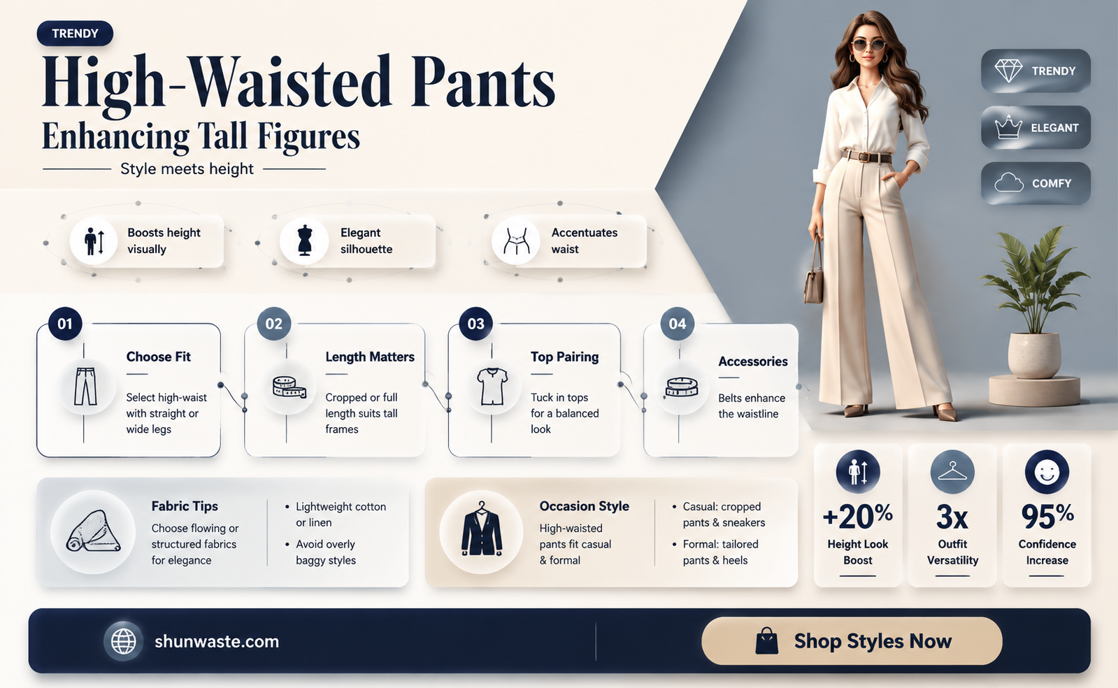 are high wasted pants more flattering on tall people