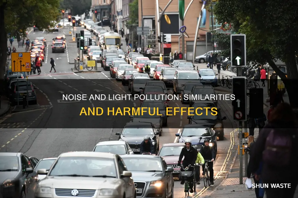 how are noise and light pollution similar