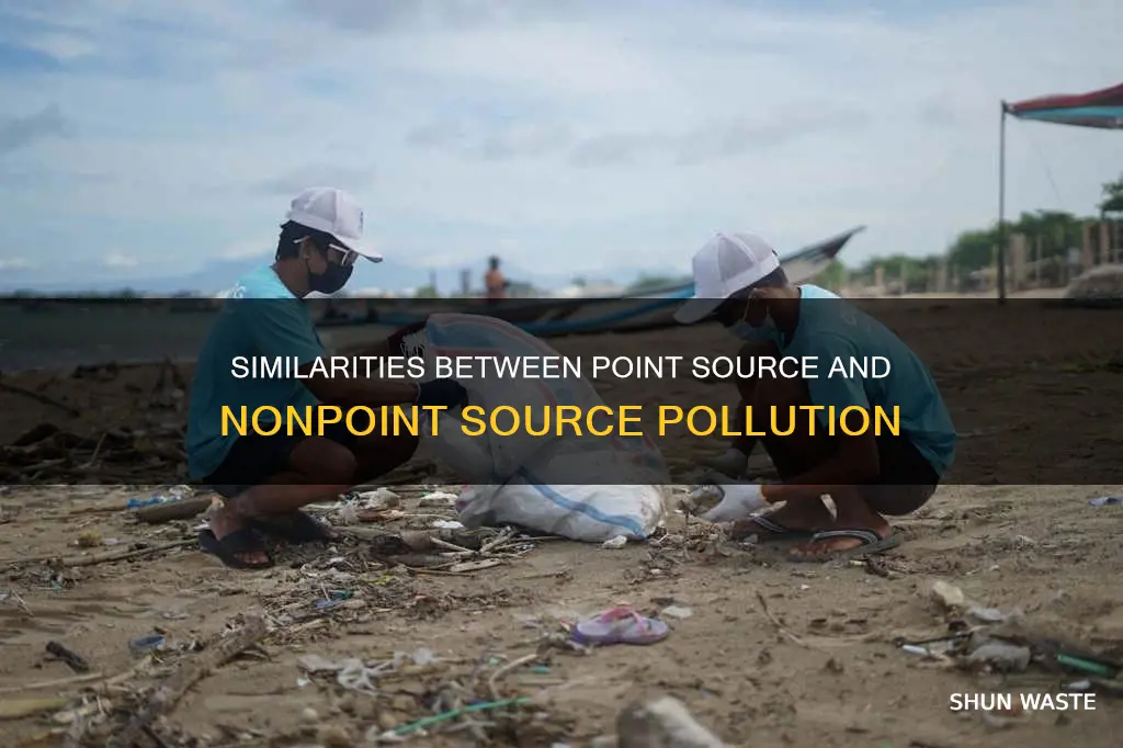 how are point source and nonpoint source pollution alike