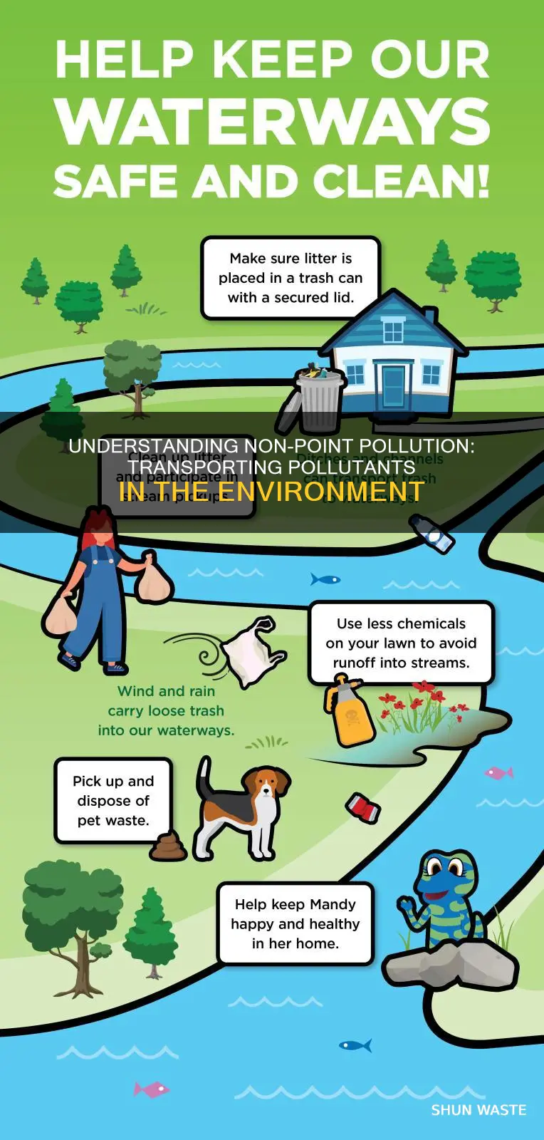 how are pollutants transported in non-point pollution