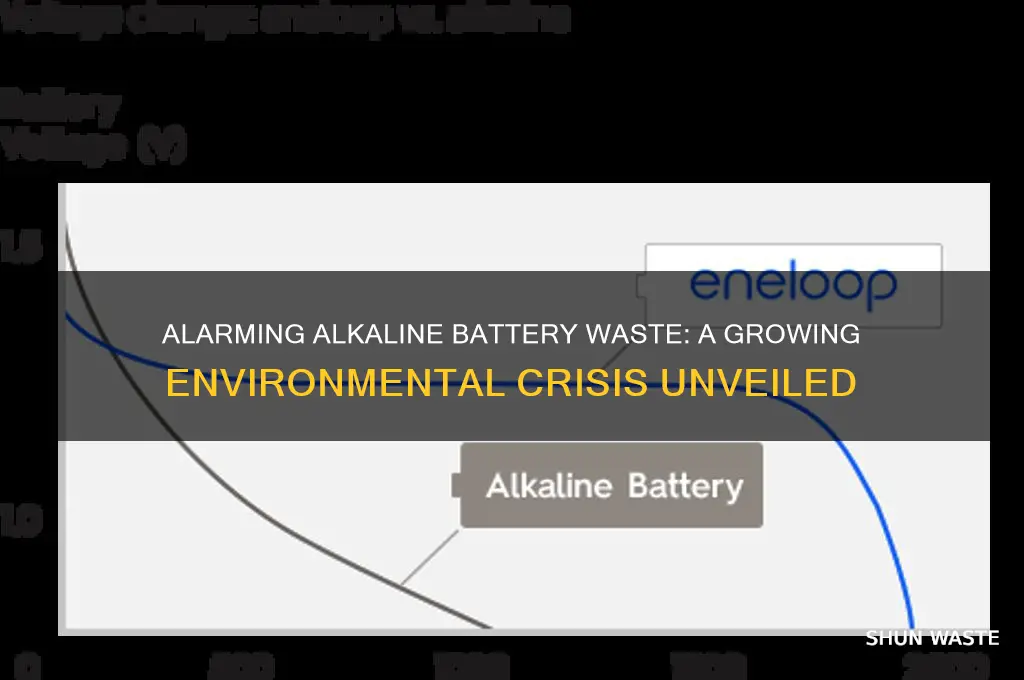 how big is the alkaline battery waste graph