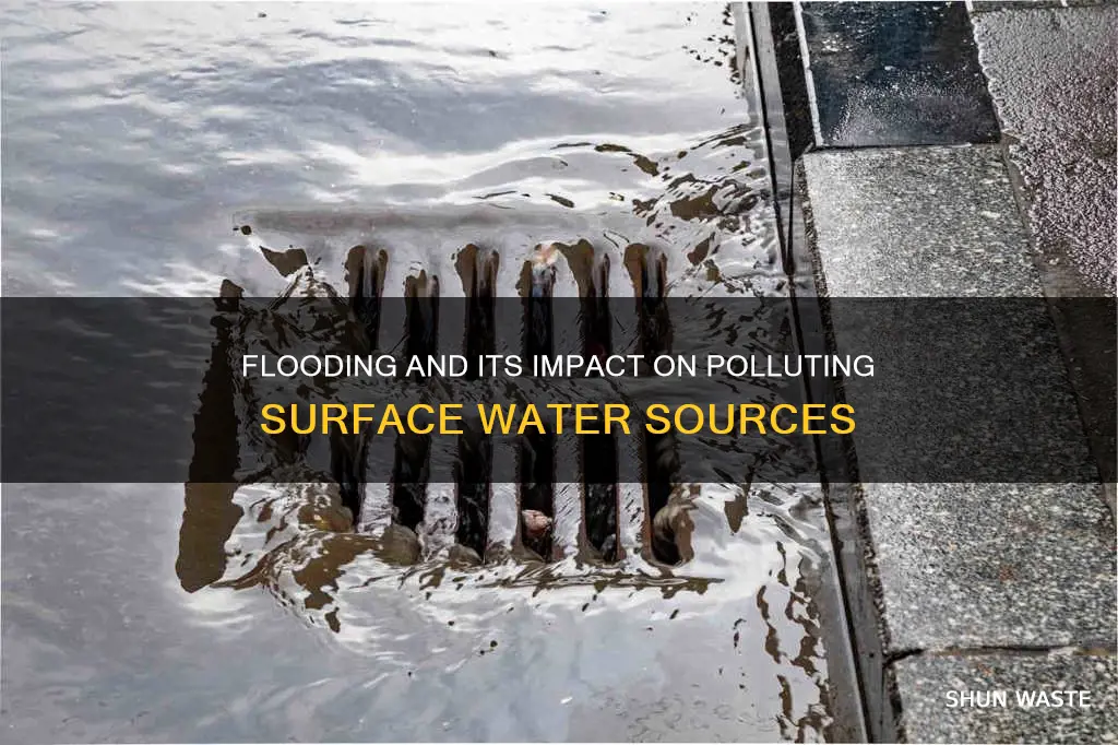 how can a flood cause polluted surface water