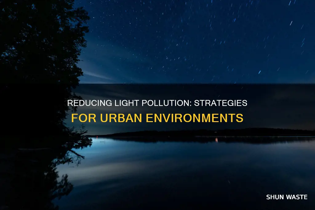 how can cities reduce light pollution