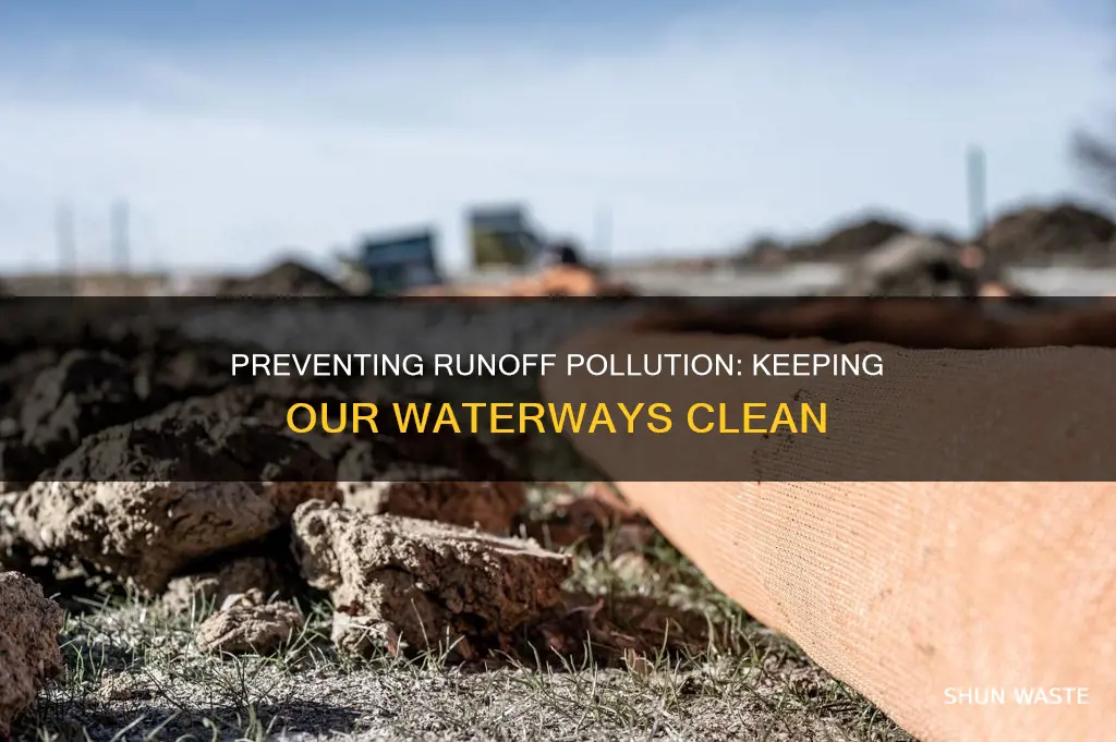 how can humans prevent runoff pollution from entering waterways