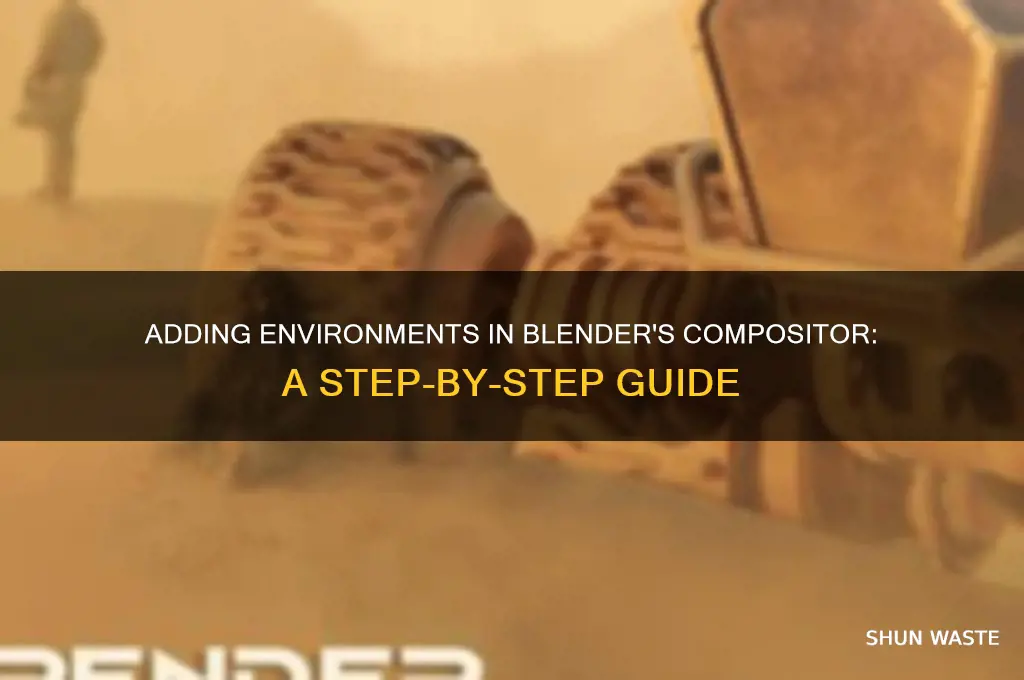 how can i add environment in the compositor blender
