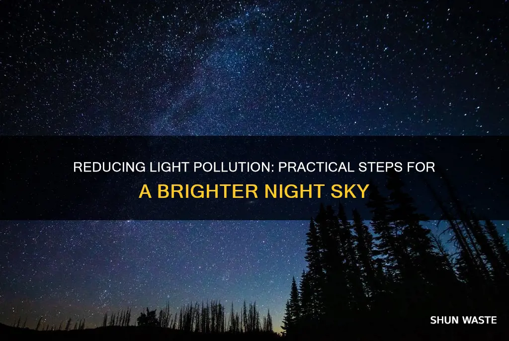 how can light pollution be reduced