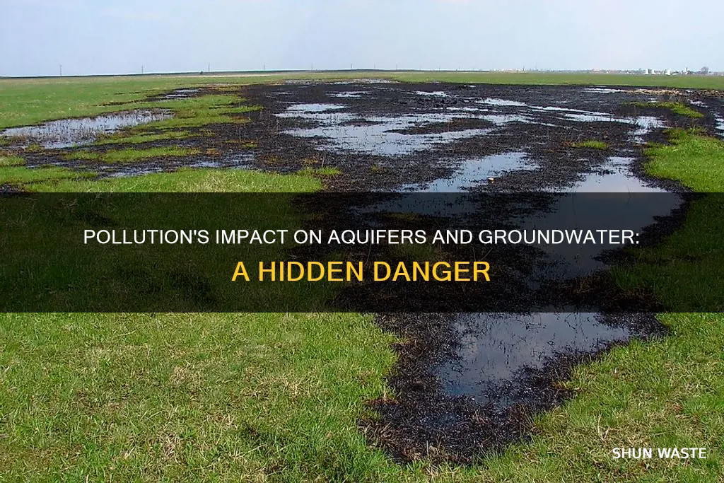 how can pollution affect aquifers and groundwater