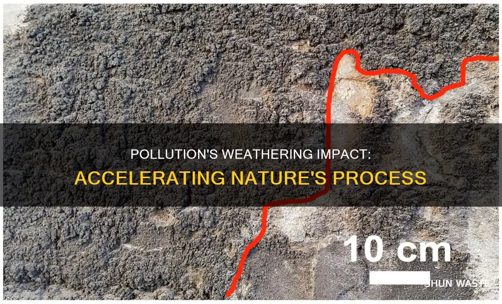 how can pollution hasten or speed up weathering