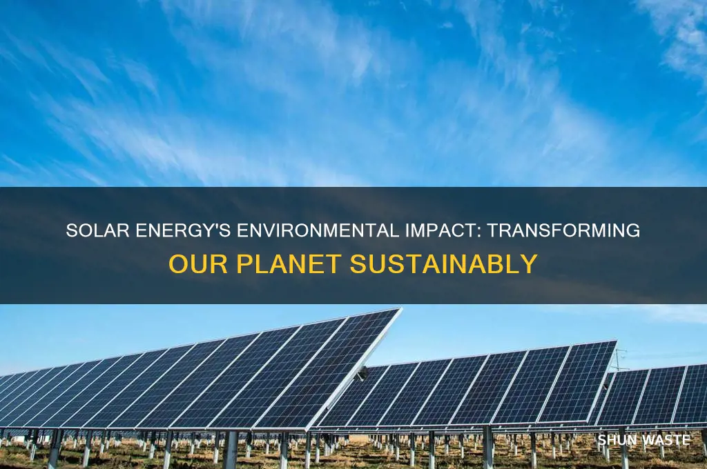 how can solar energy change the environment