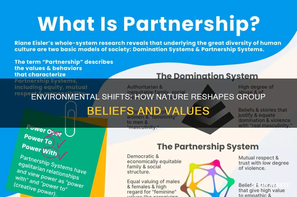 how can the environment change a groups beliefs