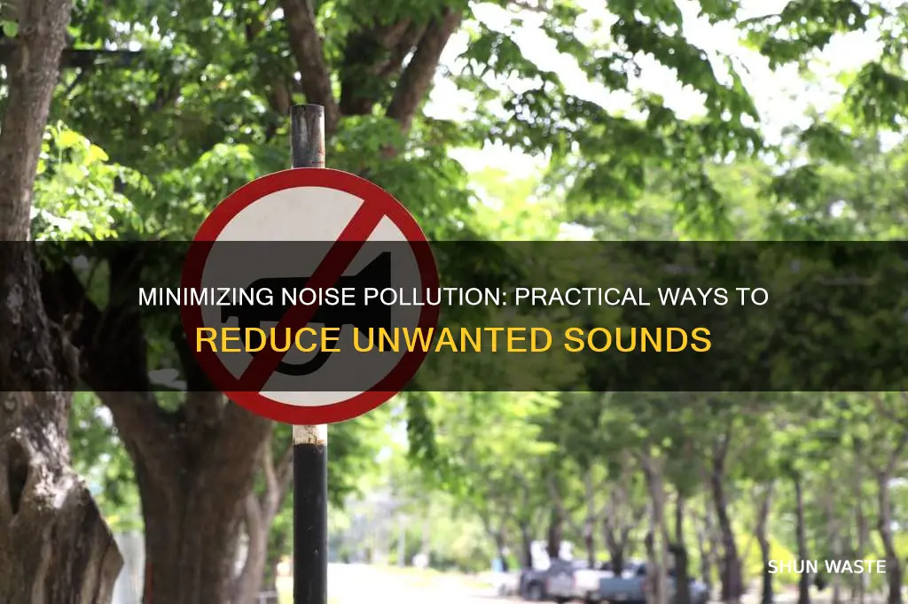 how can we avoid noise pollution