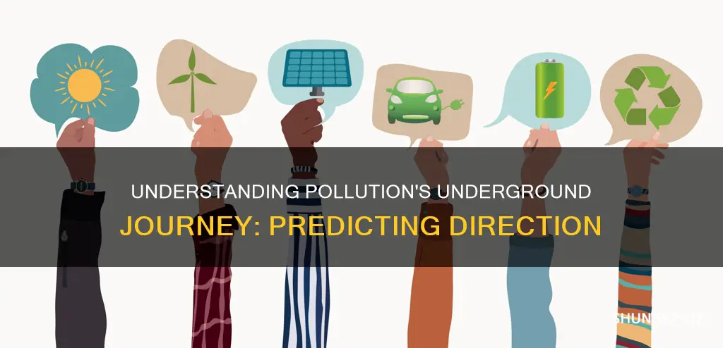 how can we tell what direction pollution will travel underground