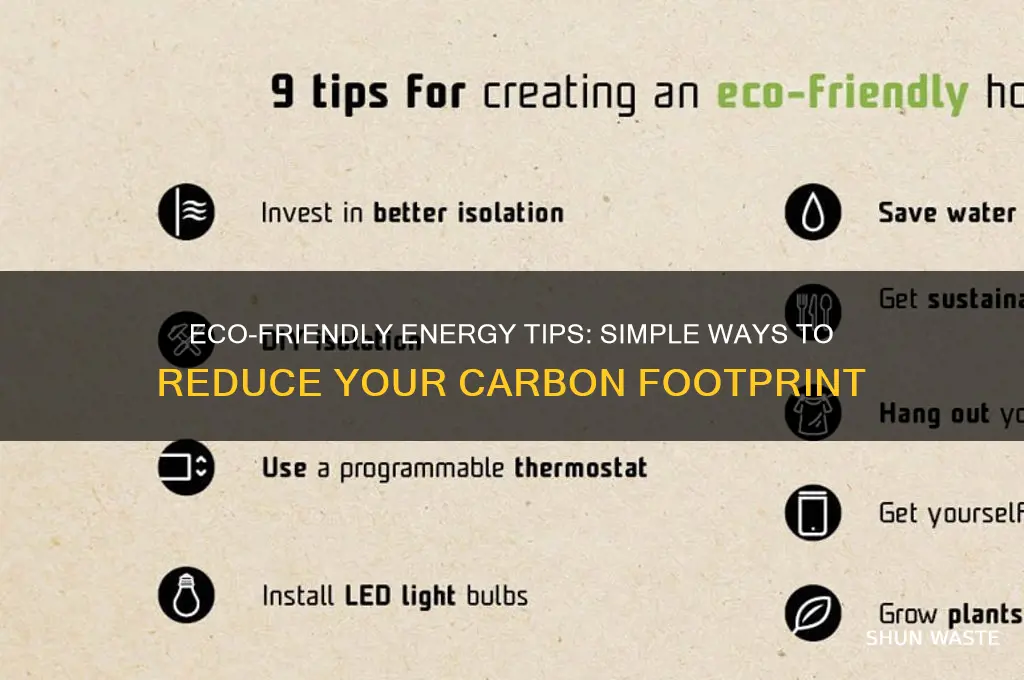 how can you use less energy to save the environment