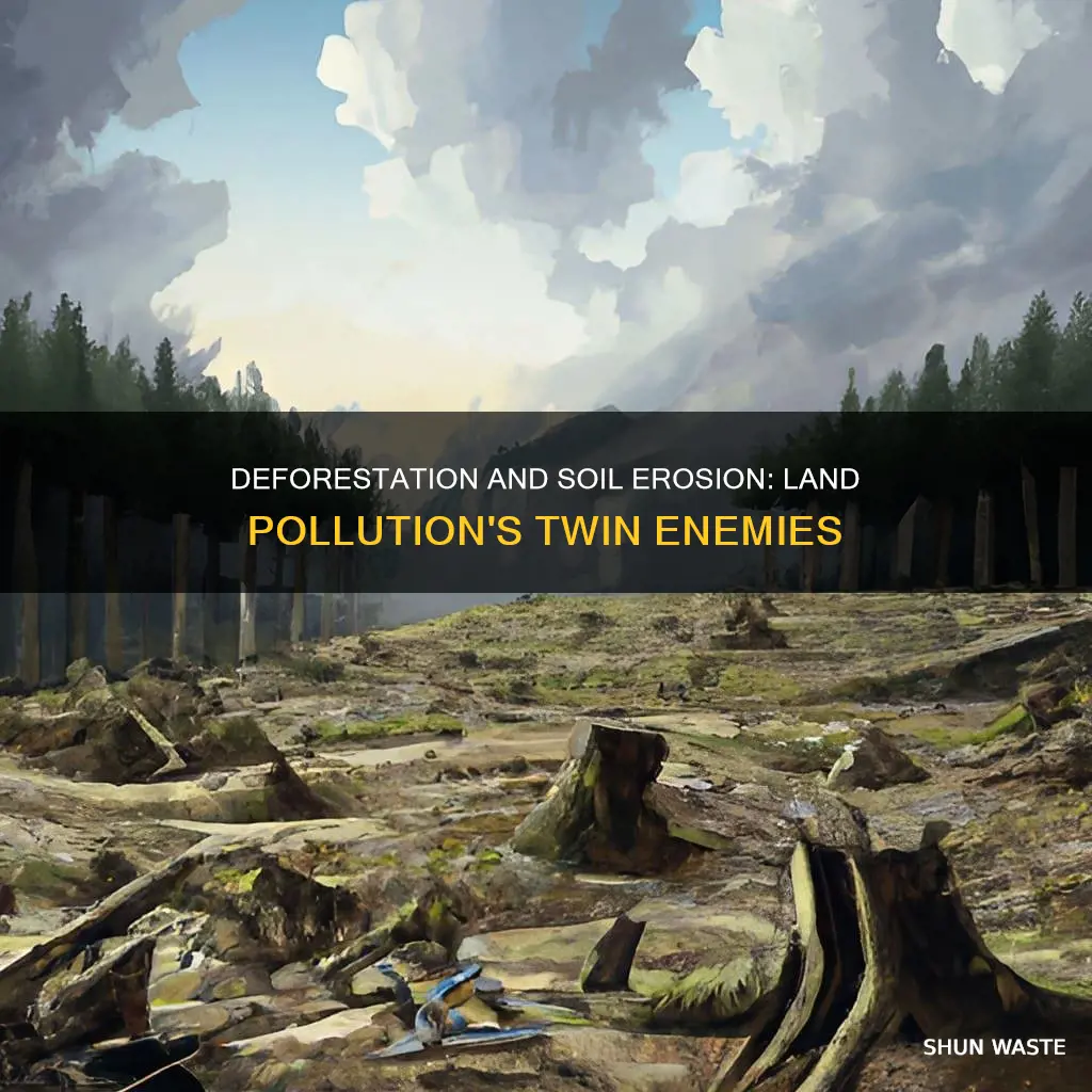 how deforestation and soil erosion contributes to land pollution