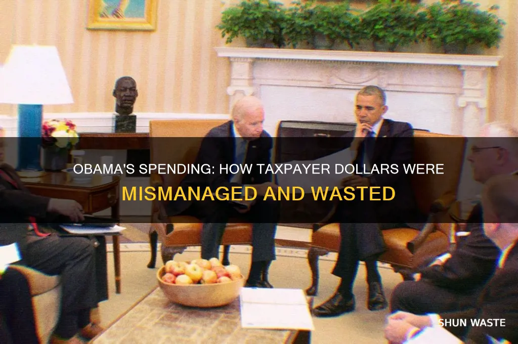 how did obama waste the taxpayers money