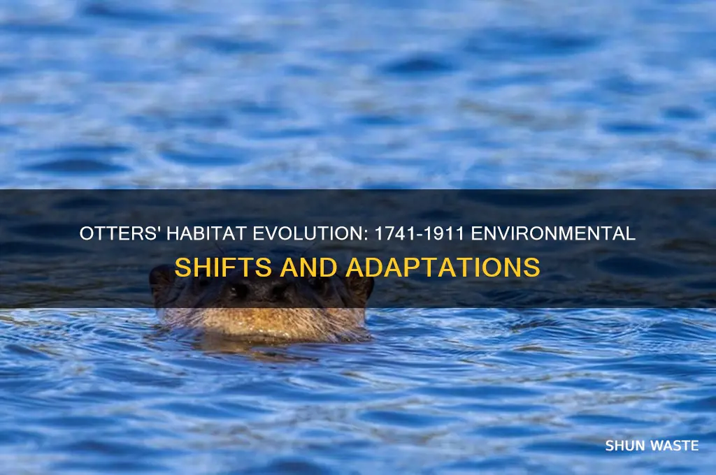 how did the otters environment change from 1741 to 1911