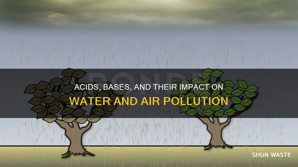 how do acids and bases affect water and air pollution