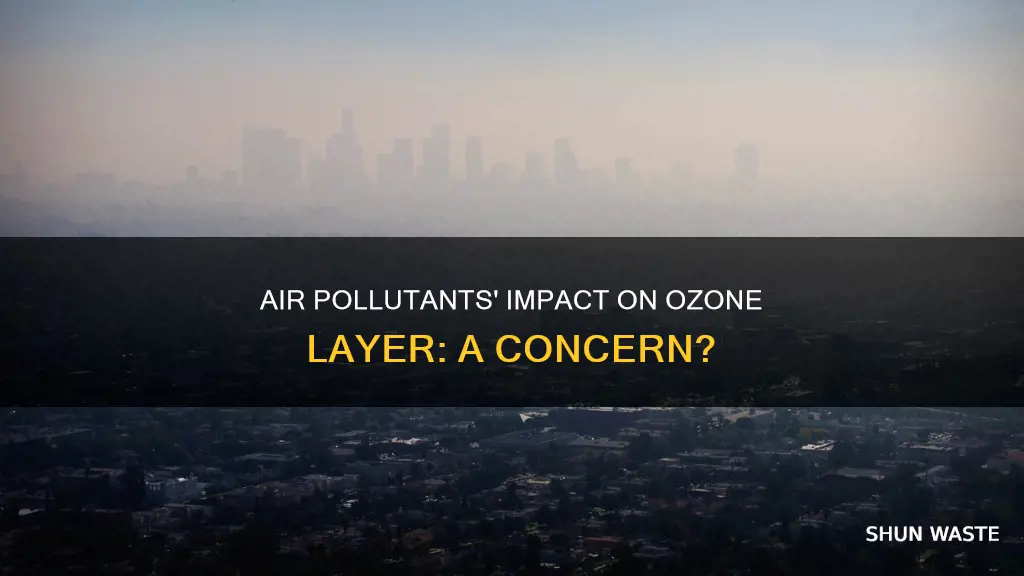 how do air pollutants affect ozone
