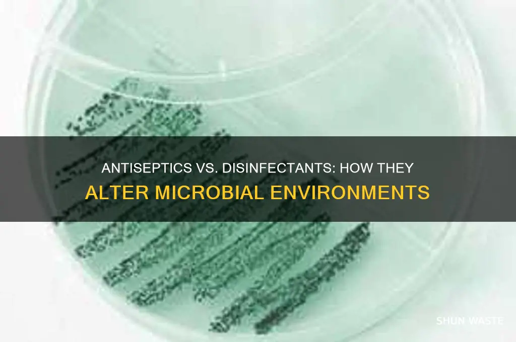 how do antiseptics and disinfectants impact microbes in the environment