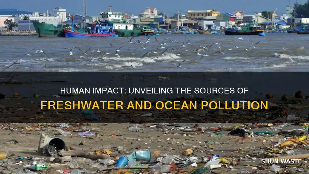 how do certain human activities cause freshwater and ocean pollution