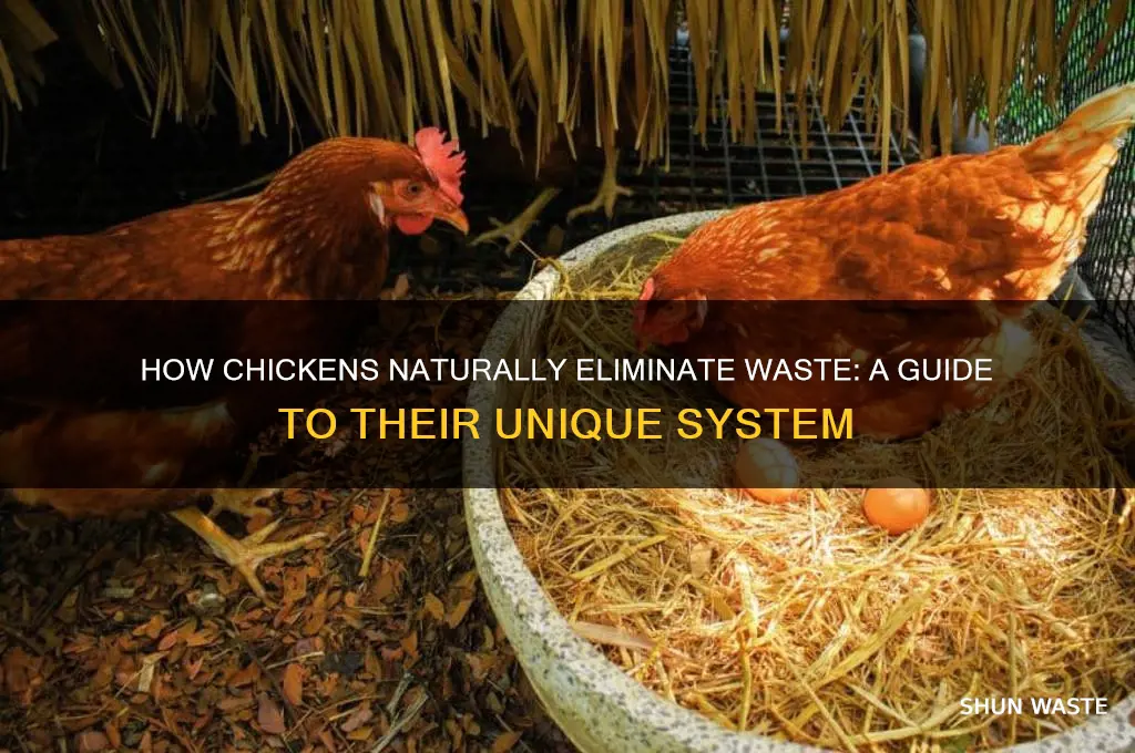 how do chickens get rid of waste